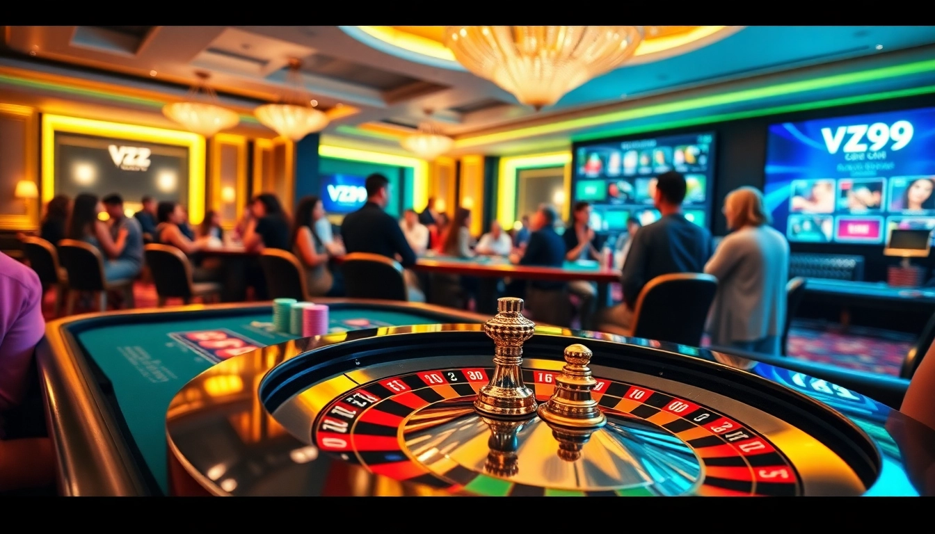 Experience the thrill of vz99 online gambling with vibrant casino visuals and engaging gameplay.