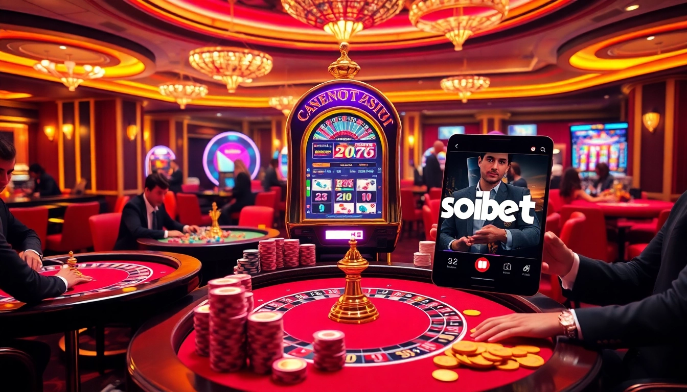 Experience thrilling action at the soibet ออนไลน์ casino table, featuring engaging players and dynamic gaming visuals.