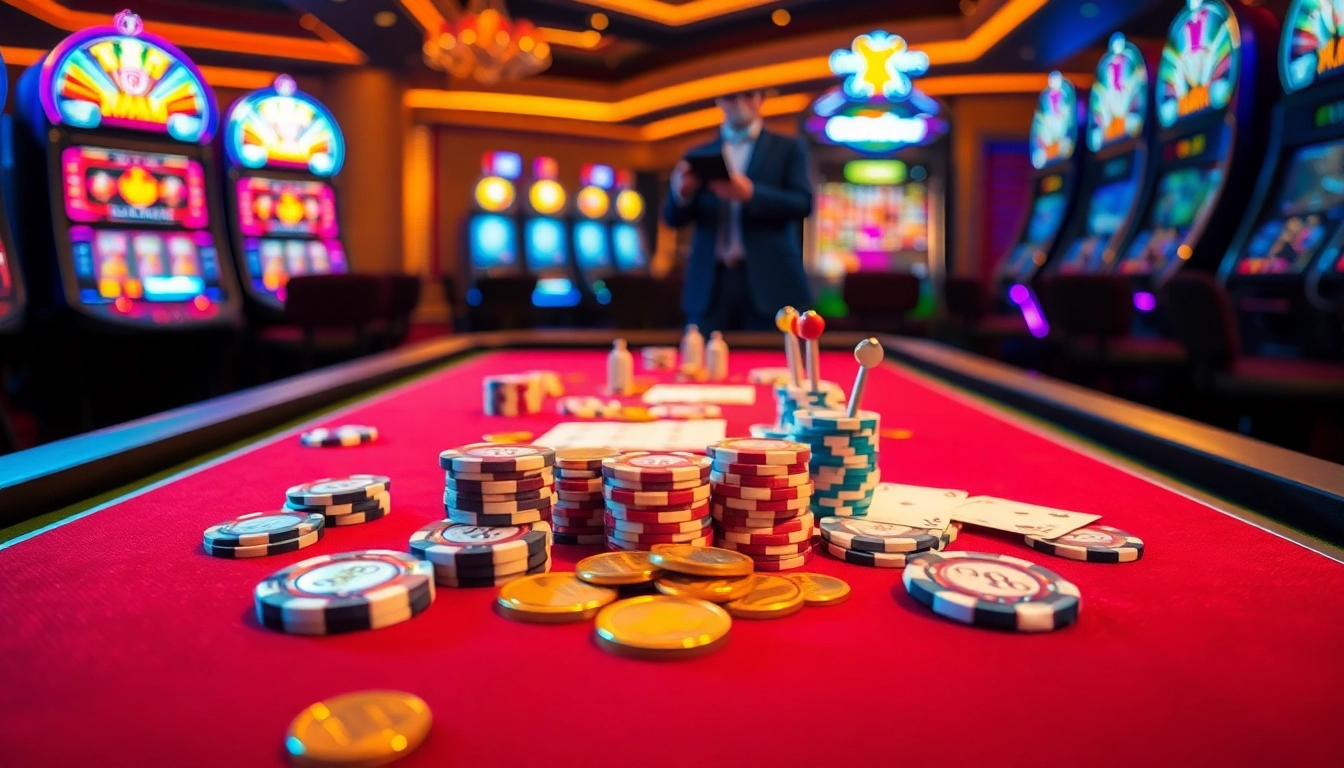 Engage in high-stakes gaming at CM88 with vibrant casino elements and luxurious decor.