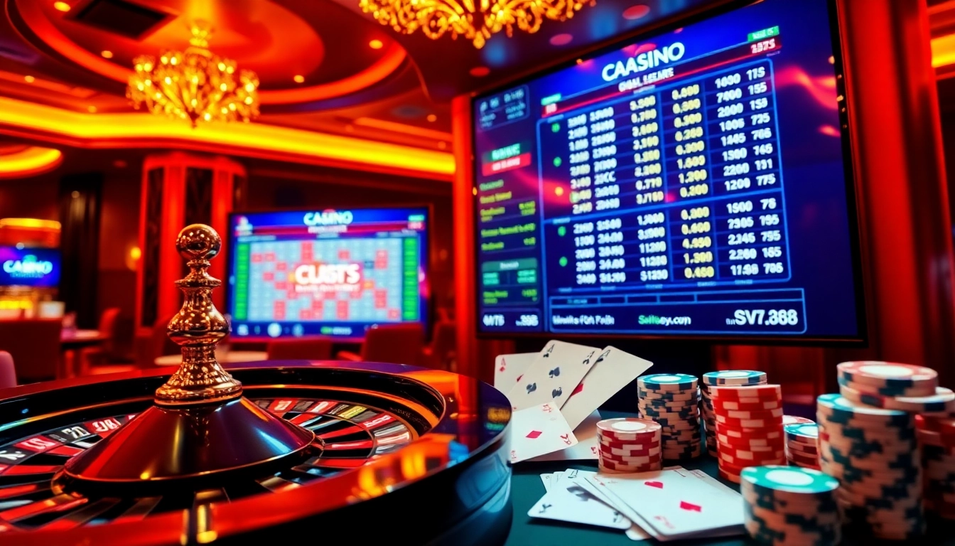 Experience live gambling excitement with SV388 showcasing vibrant casino visuals and engaging gameplay elements.