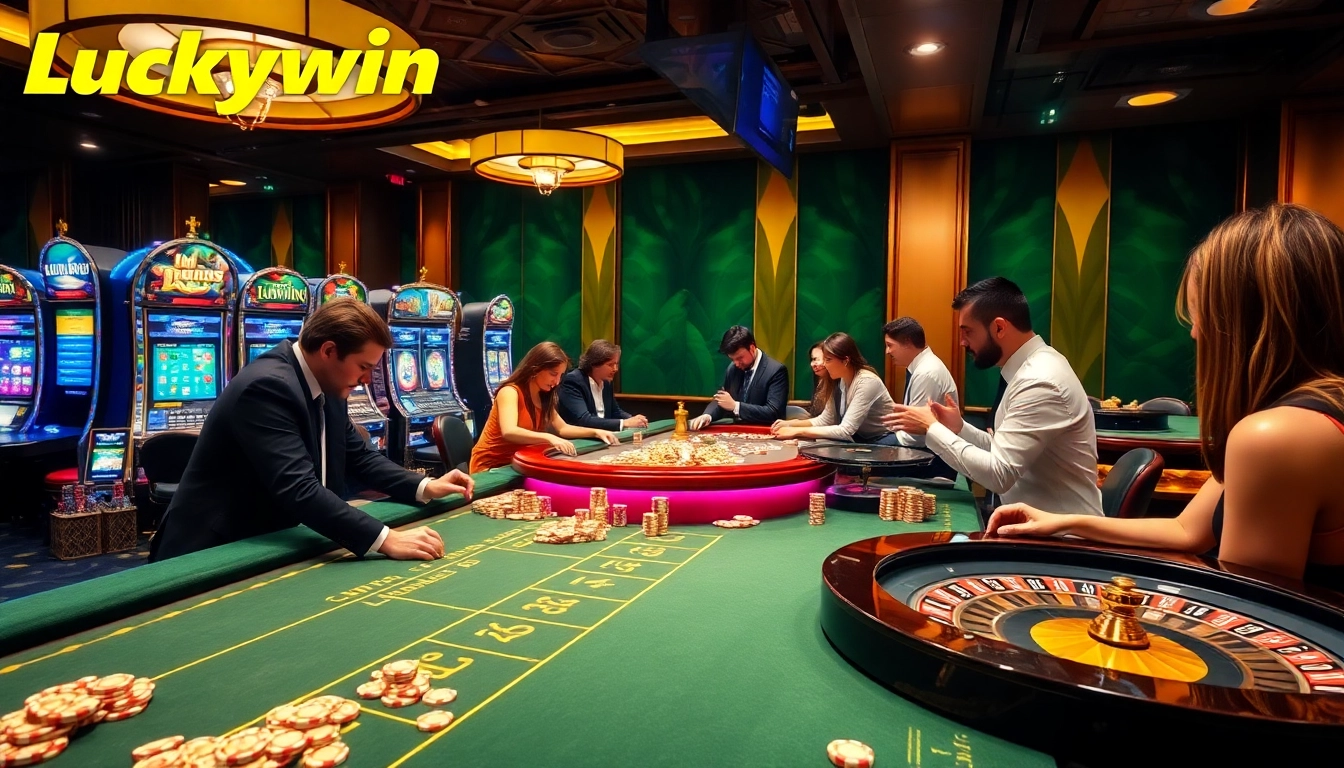 Players experience the thrill of high-stakes games at Luckywin casino.