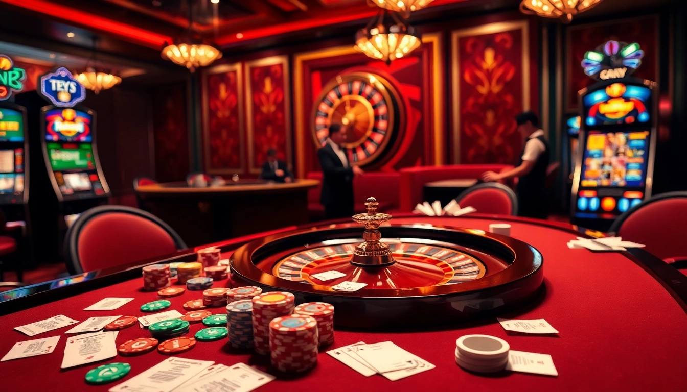 Experience the thrill of OK gaming with vibrant casino elements and high-stakes action.