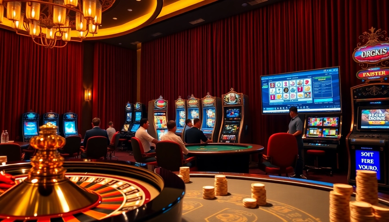 Engaged players at a PG88 casino table excitedly place bets in a luxurious environment.