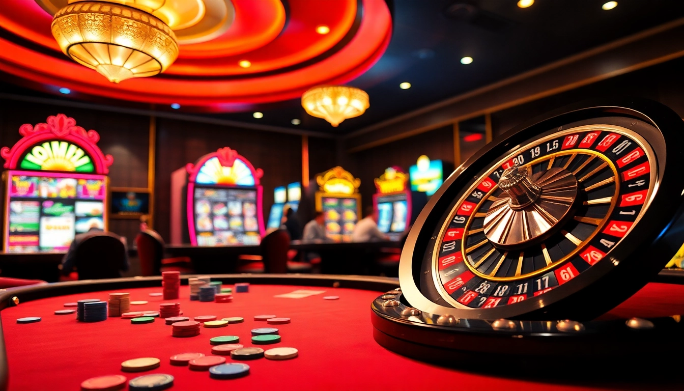 Experience thrilling gameplay at MV66.com with lively casino tables and vibrant poker chips.