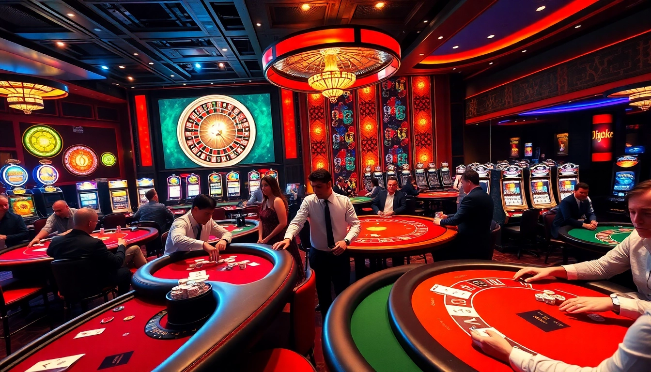 fun79 players enjoying strategic gaming at a vibrant casino table environment