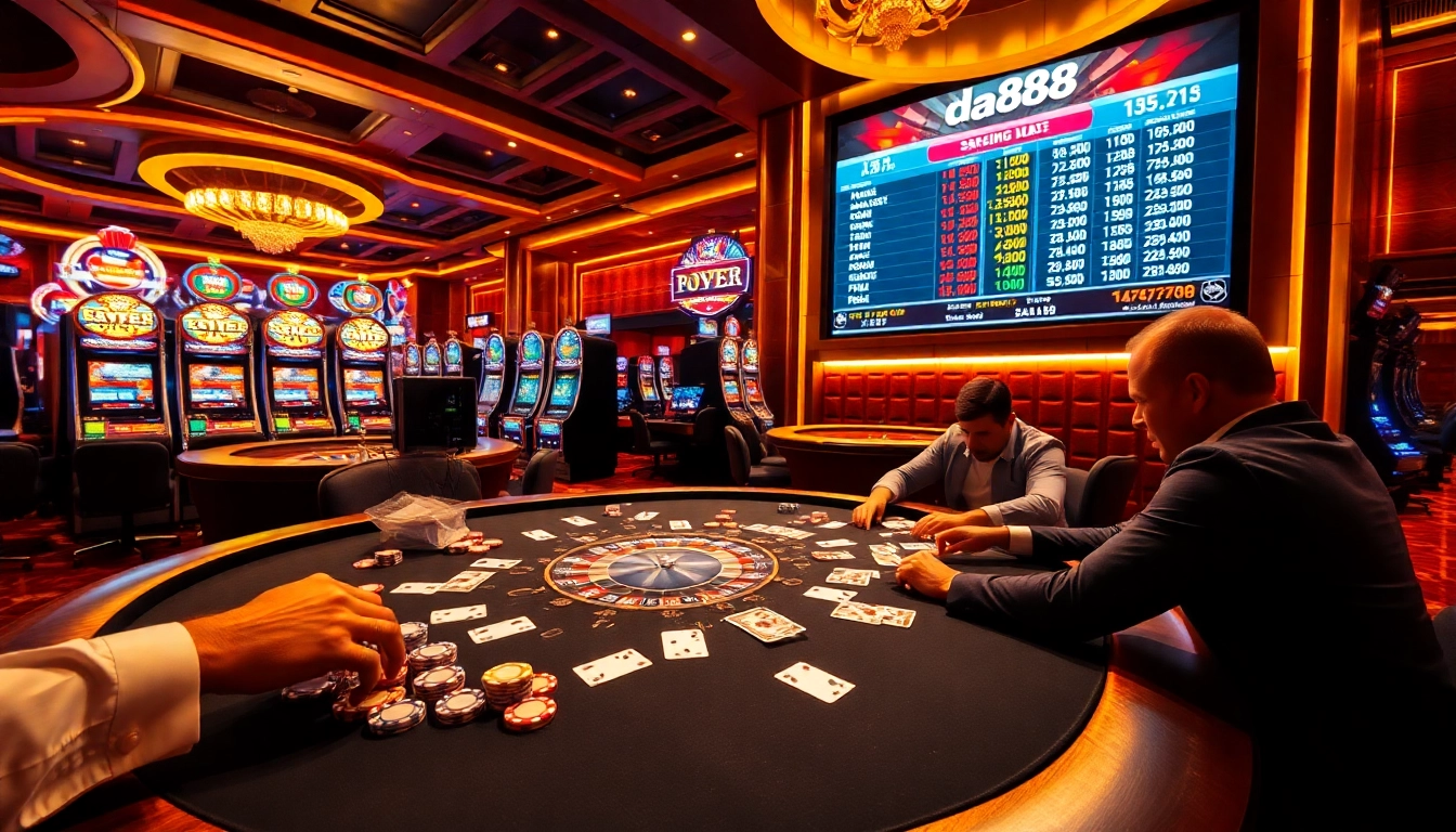 Experience the thrill of high-stakes gaming at da88 casino with vibrant tables and exciting visuals.