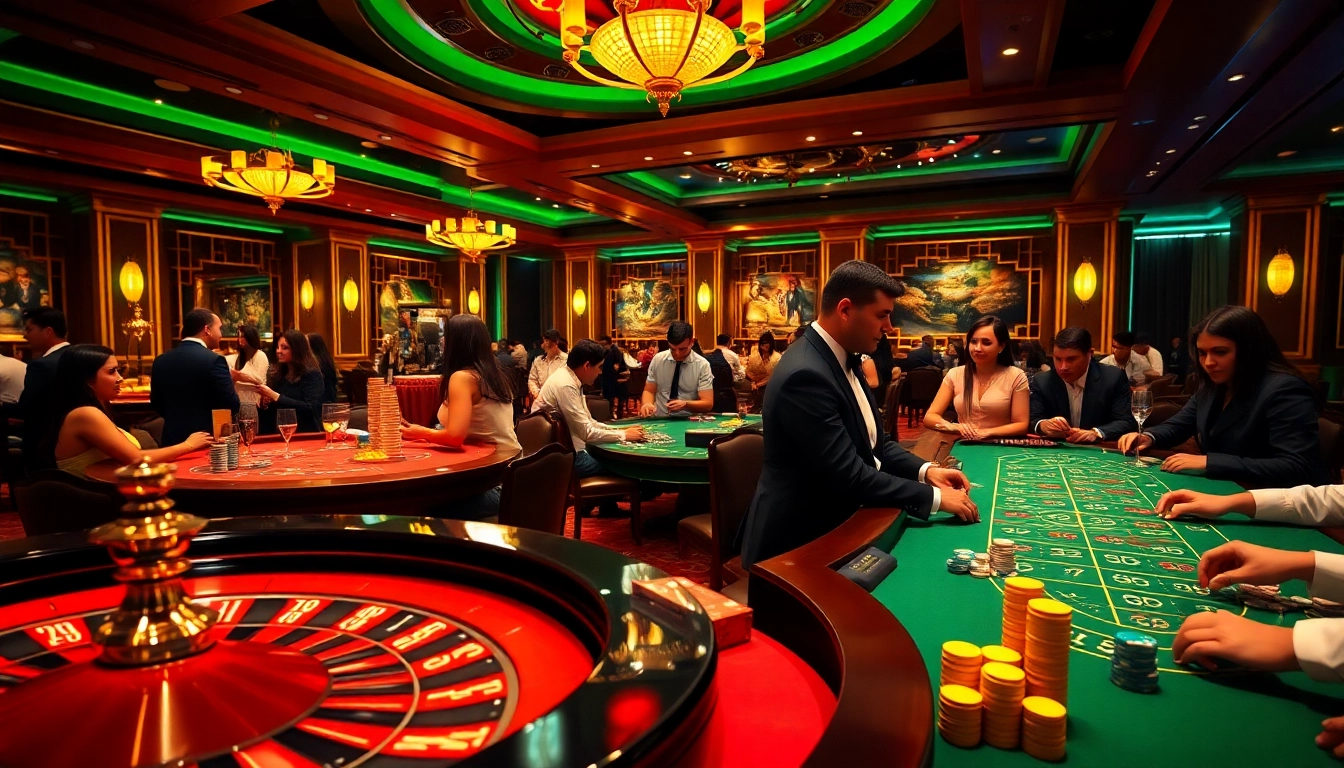 Experience thrilling moments at https://go88hv.com/ with professional gamblers at a vibrant roulette table.