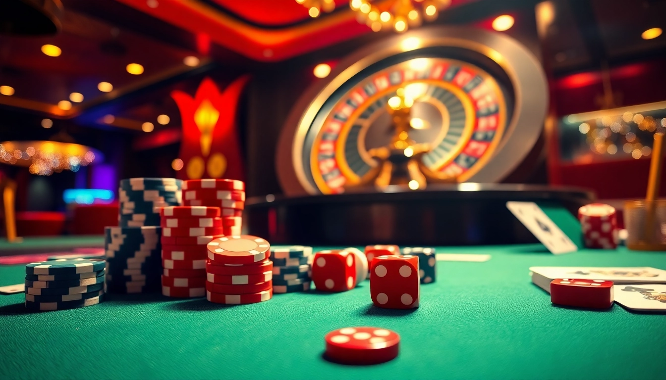 Experience the excitement of gambling at https://www.vvjl6.com/ with a luxurious poker table filled with vibrant chips and cards.