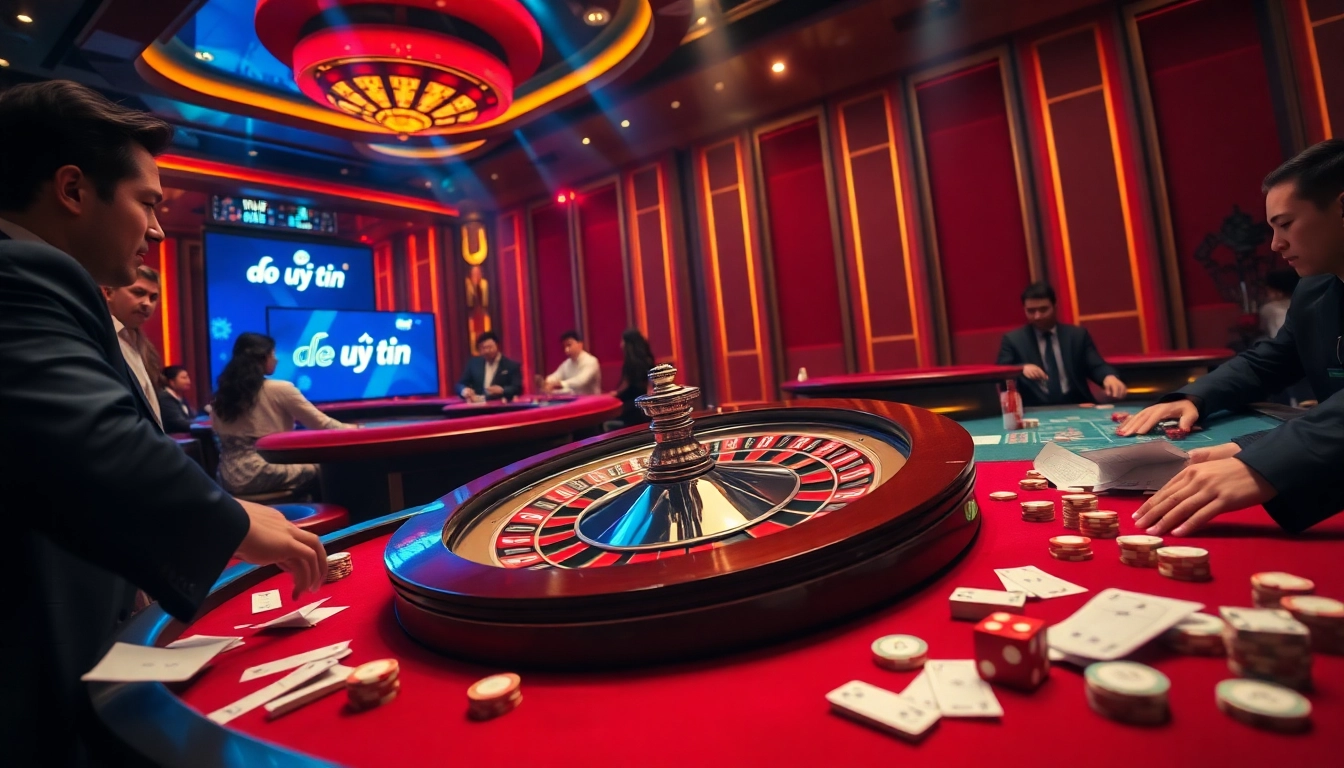 Spin the roulette wheel and experience lo de uy tin with excitement and high stakes in a lively casino.