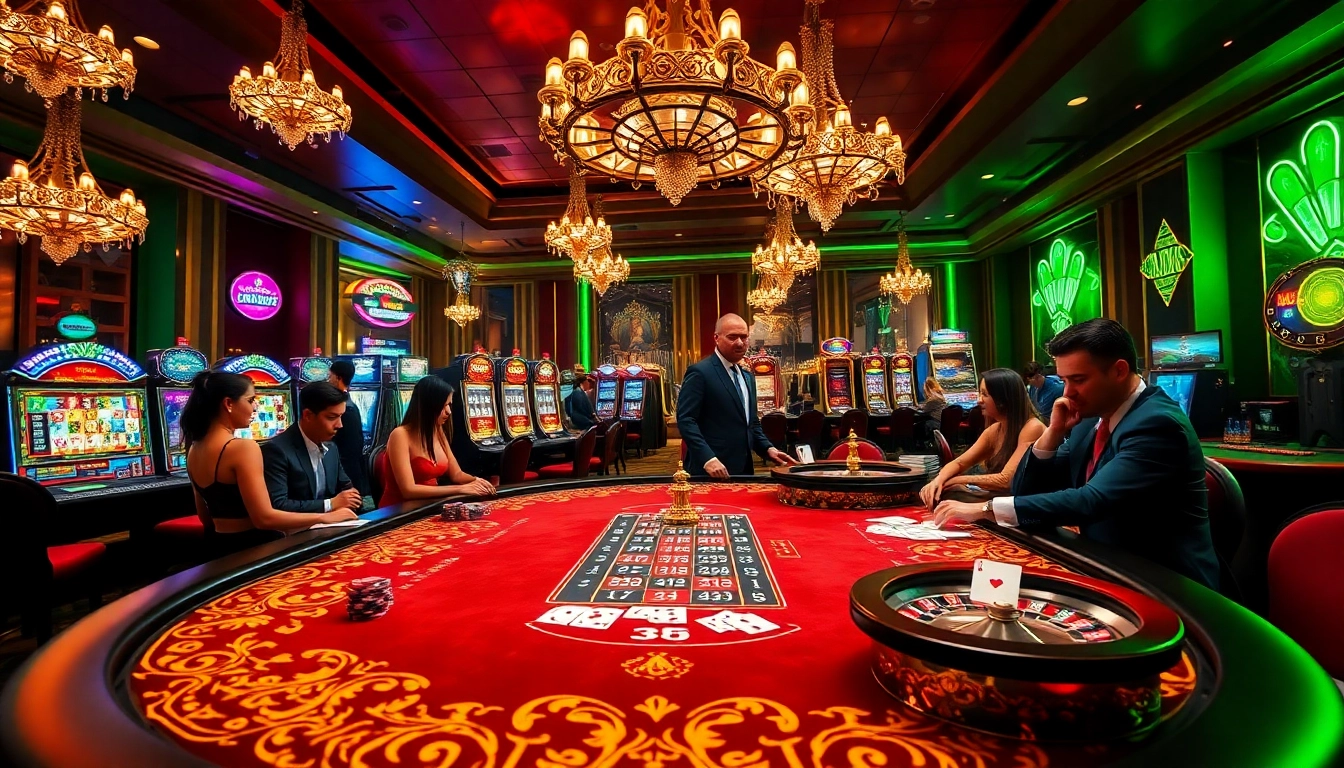 Exciting casino action at KING88 poker table with vibrant chips and cards.
