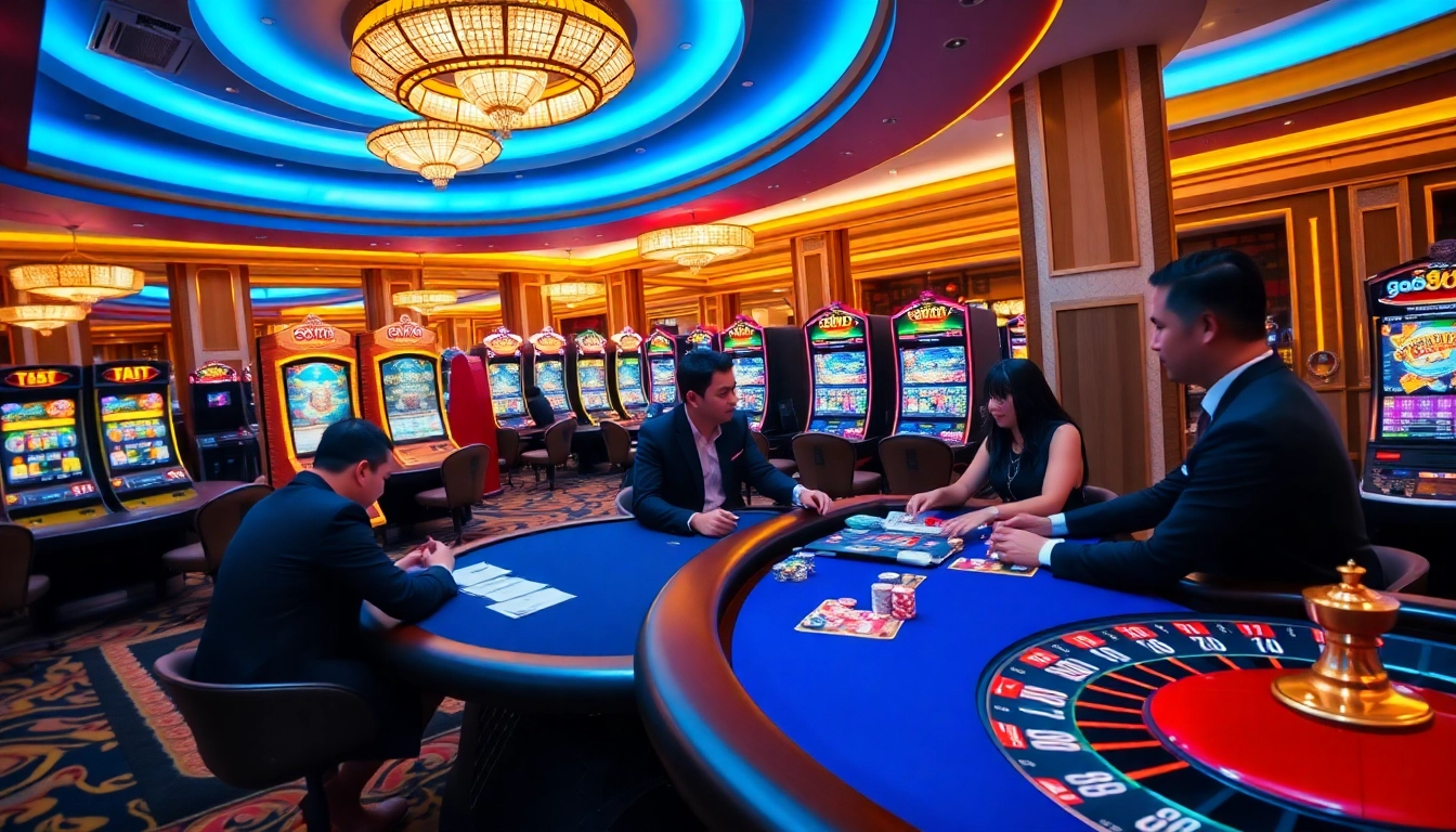 Engaging players at Go88 in a thrilling online casino experience with vibrant gaming elements.