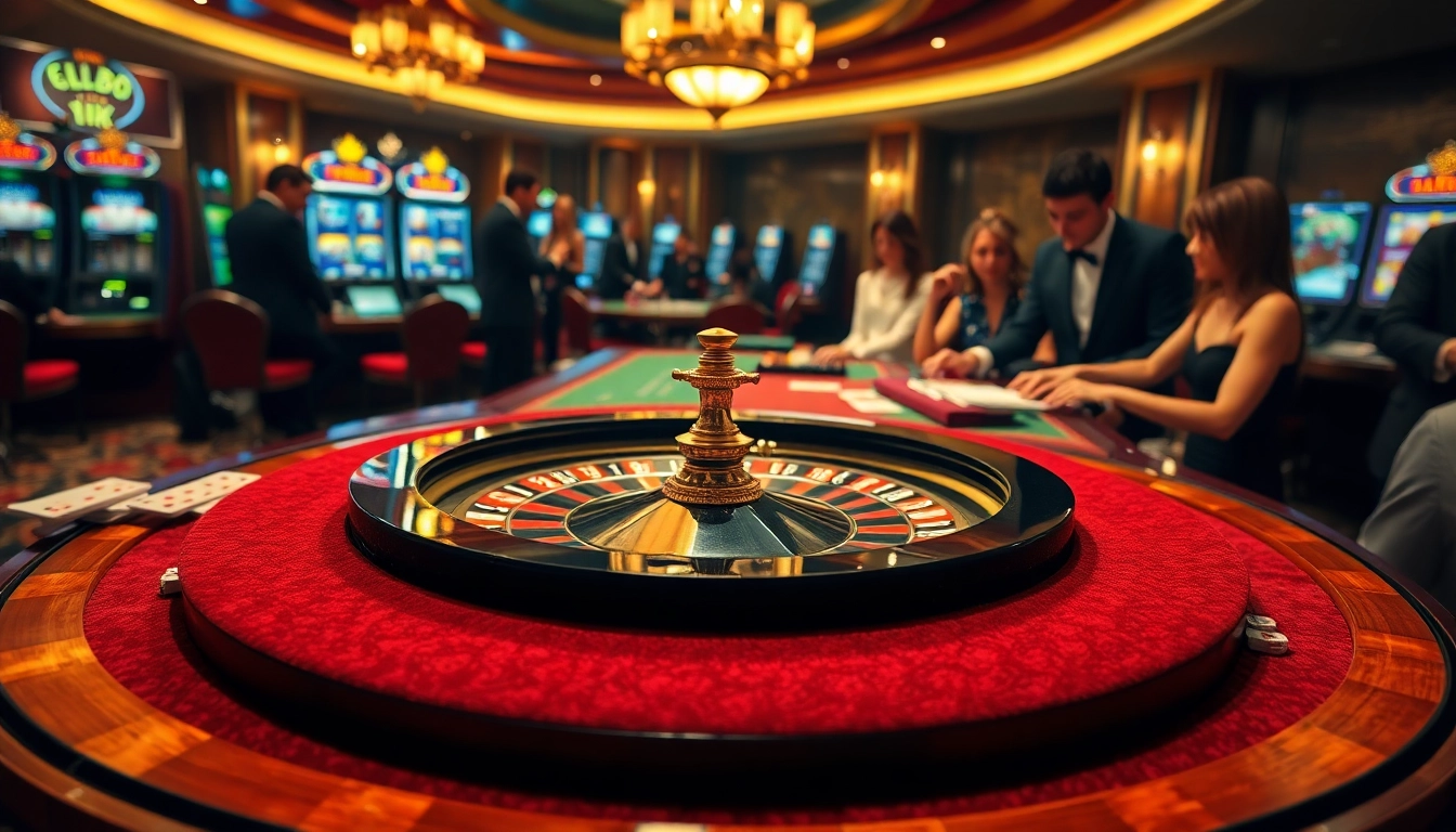 Experience the thrill at go88.audio with players enjoying a luxurious roulette game.