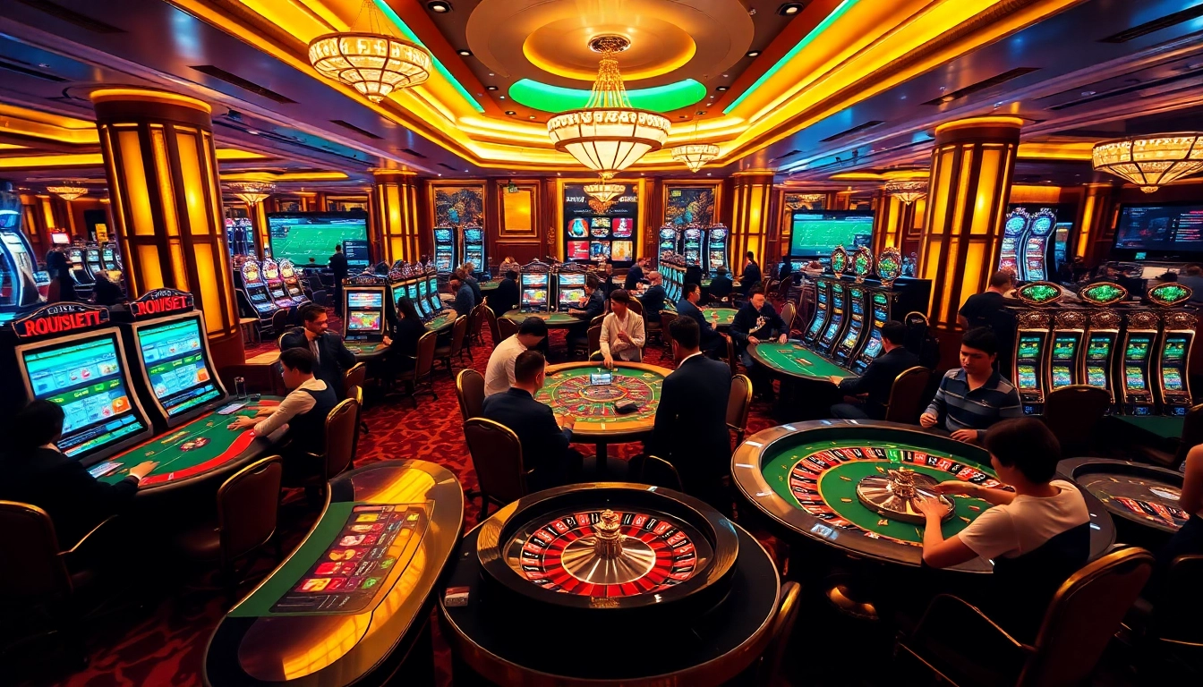 Engage in thrilling games at 789bet.tours, featuring luxurious casino visuals and vibrant gambling action.