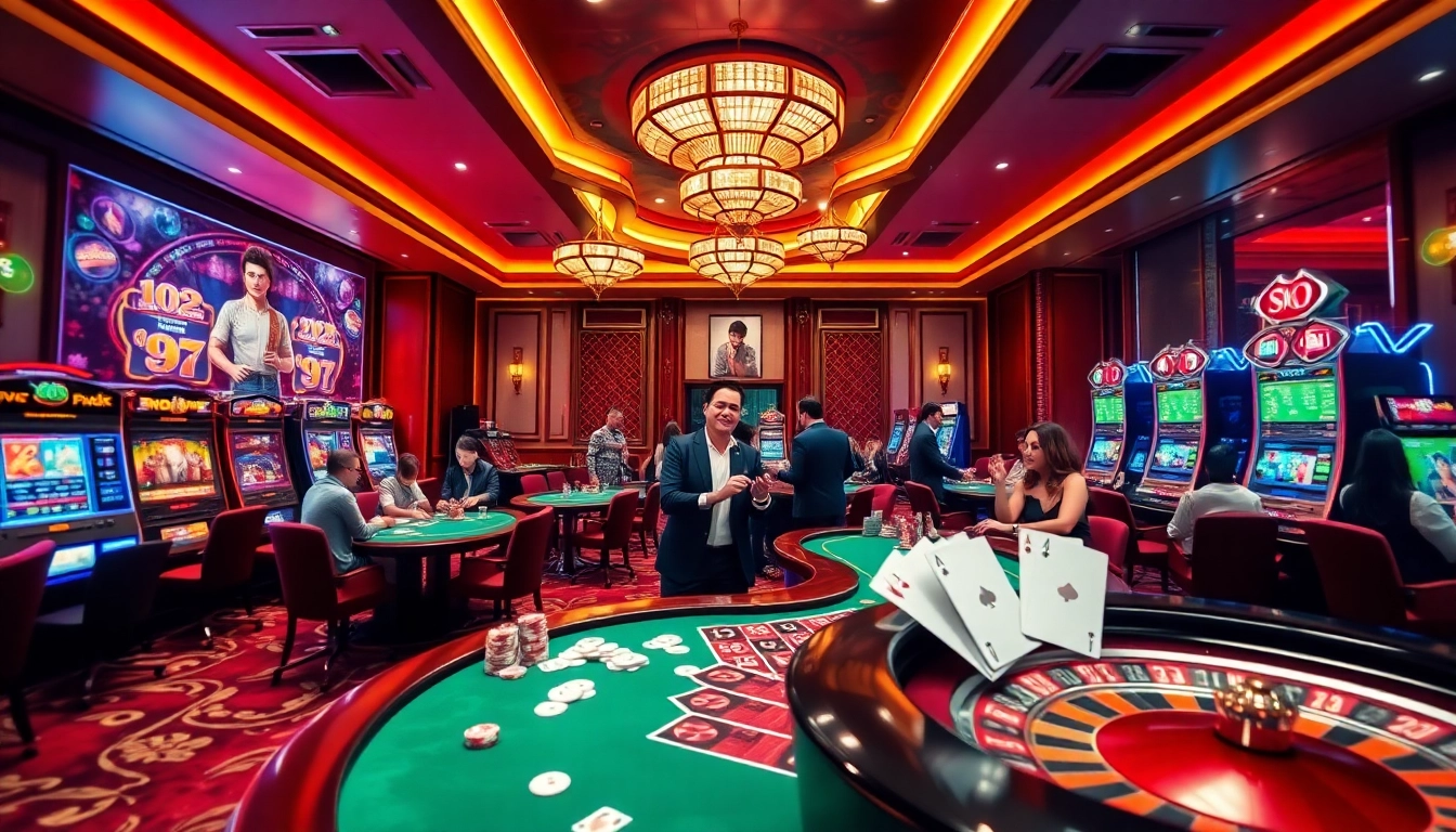 Players enjoying an exciting game at GO88's luxurious online casino.