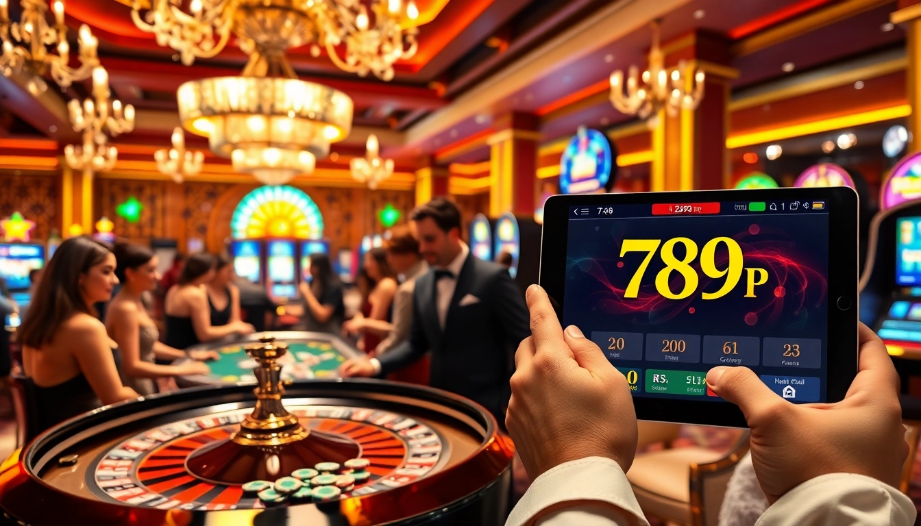 Players enjoying games at nhà cái 789P casino, a hub of excitement and luxury.
