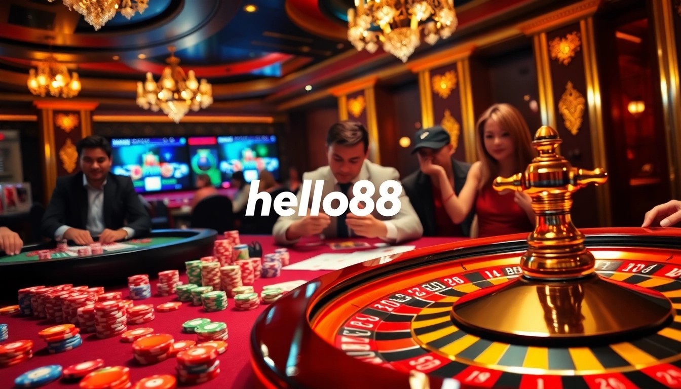 Experience the excitement of gambling tại hello88 with vibrant tables, colorful chips, and thrilling players in action.