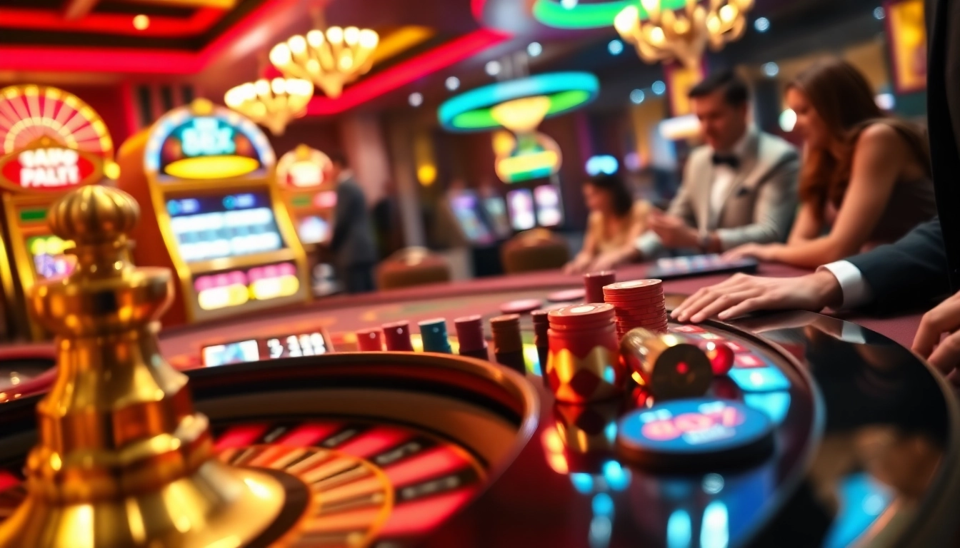 Place bets at the luxurious casino's roulette table featuring 88xx-themed chips and vibrant games.