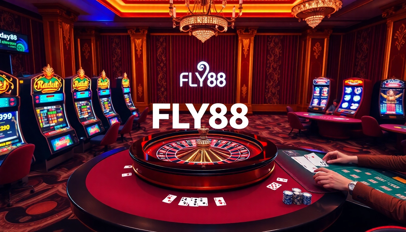 Experience excitement at FLY88's glamorous online casino with vibrant games and betting.