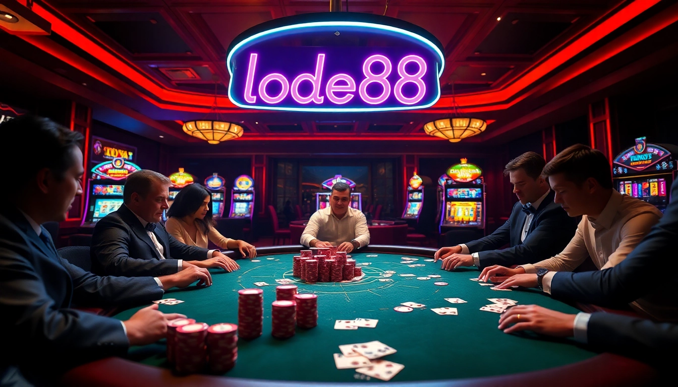 Experience the excitement of winning big at lode88 with luxurious poker tables and vibrant slot machines.