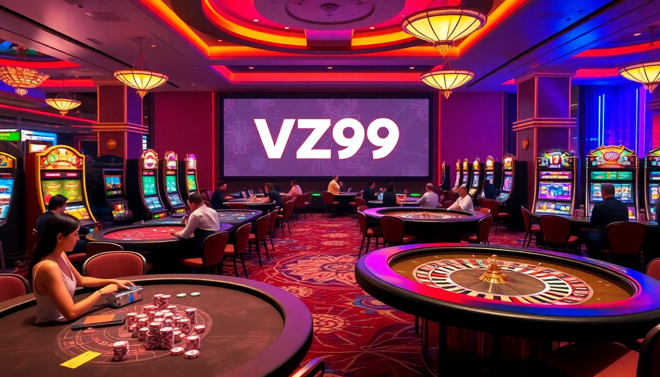 Experience the thrill of gaming at vz99 casino with vibrant tables and exciting slot machines.
