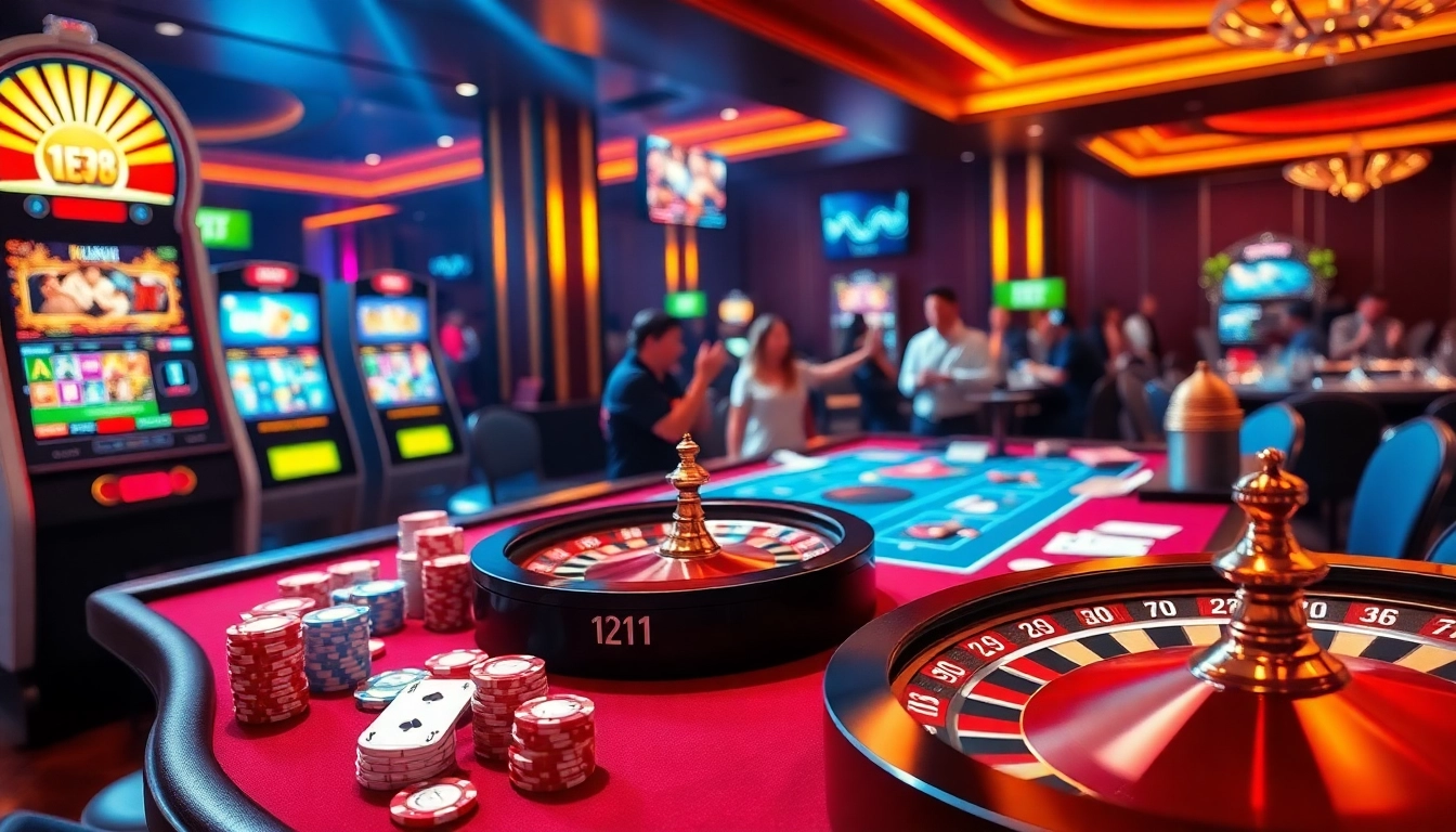 Experience thrilling gameplay at EE88 with vibrant casino tables and exciting betting action.
