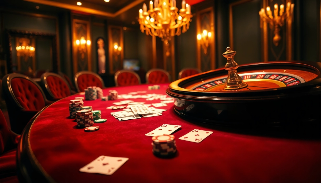 Excited players engage at a GO88 casino table with cards and chips.