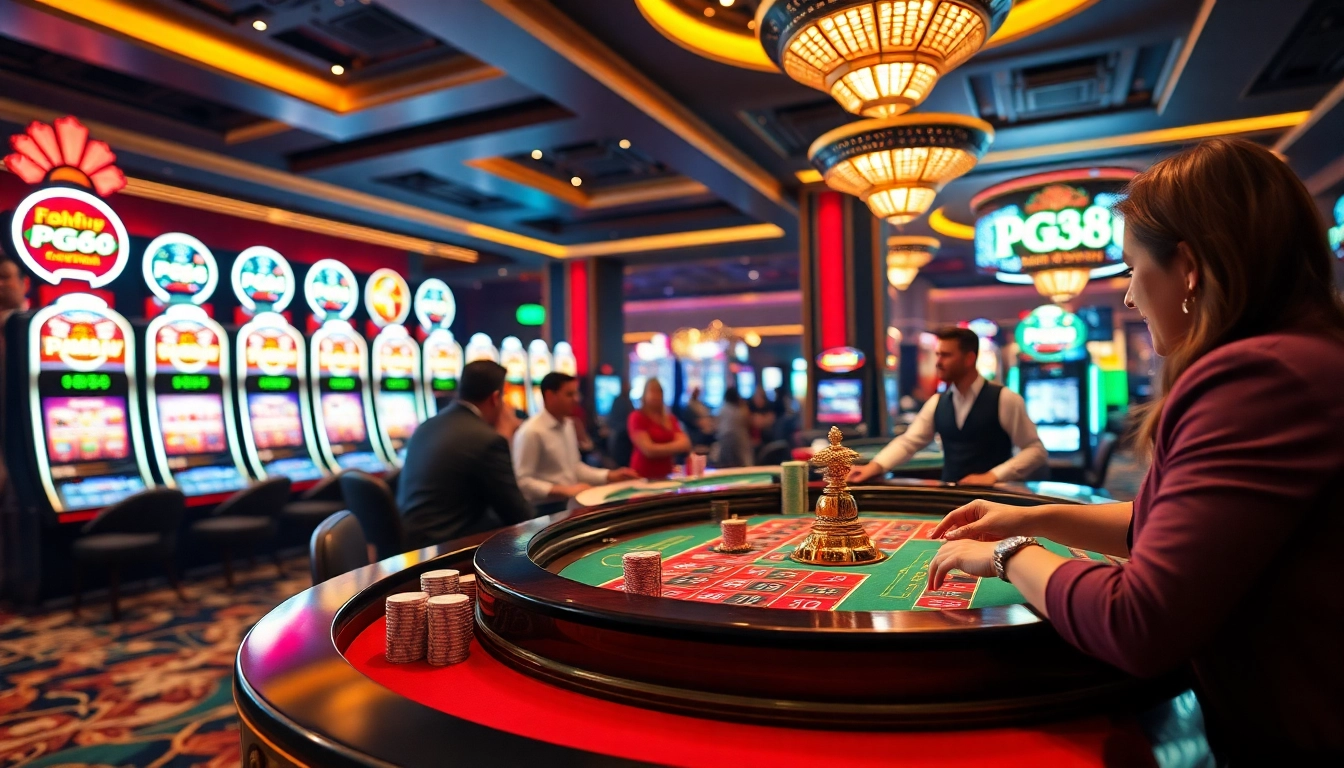Experience the thrill of gambling at PG88's vibrant casino tables and slot machines.