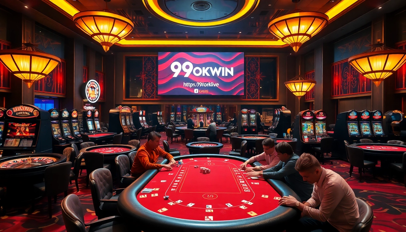 Exciting poker action at a vibrant casino table featuring strategies from https://99okwin.live.