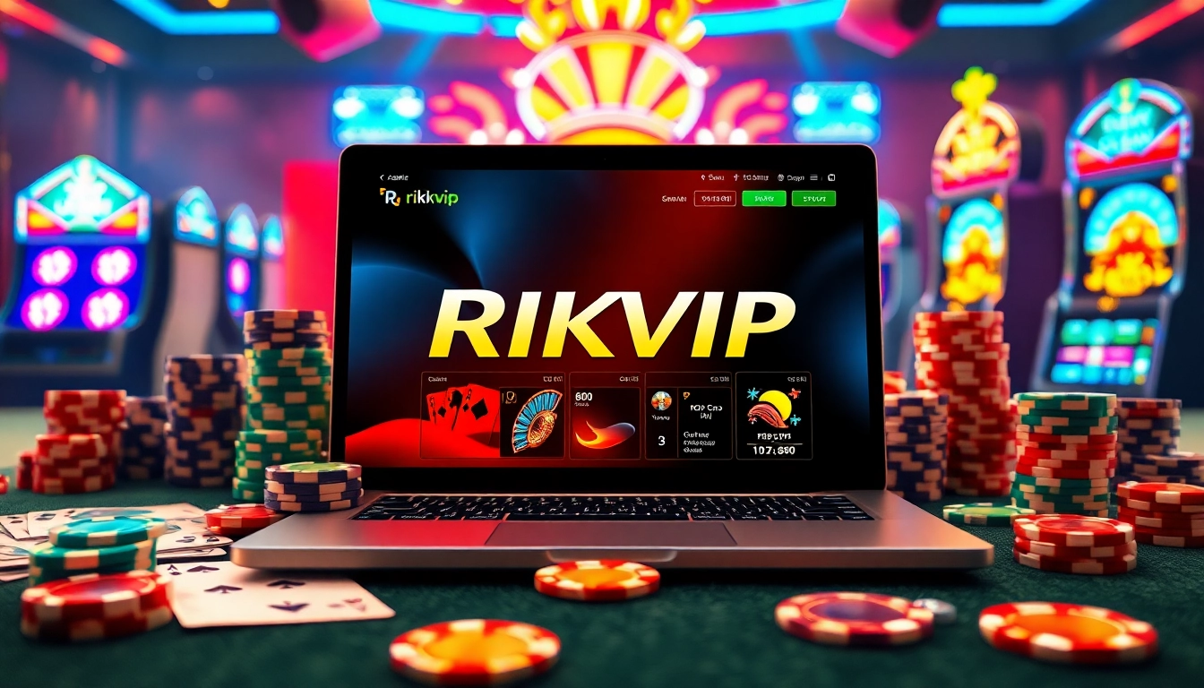 Engage in thrilling gameplay at Rikvip with vibrant cards and exciting casino elements for an immersive gambling experience.