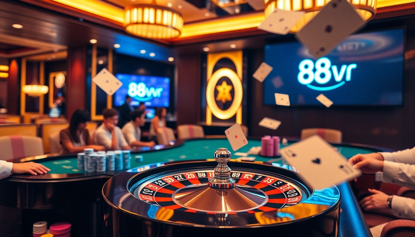 Join the thrilling action at 88vn casino with vibrant roulette, excited players, and dynamic gameplay.