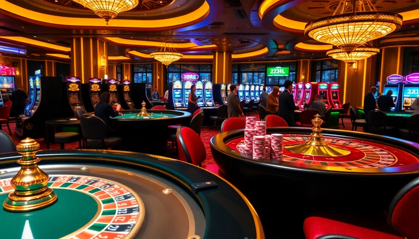 Experience the excitement of 22JL casino gaming with lush tables and thrilling bets.