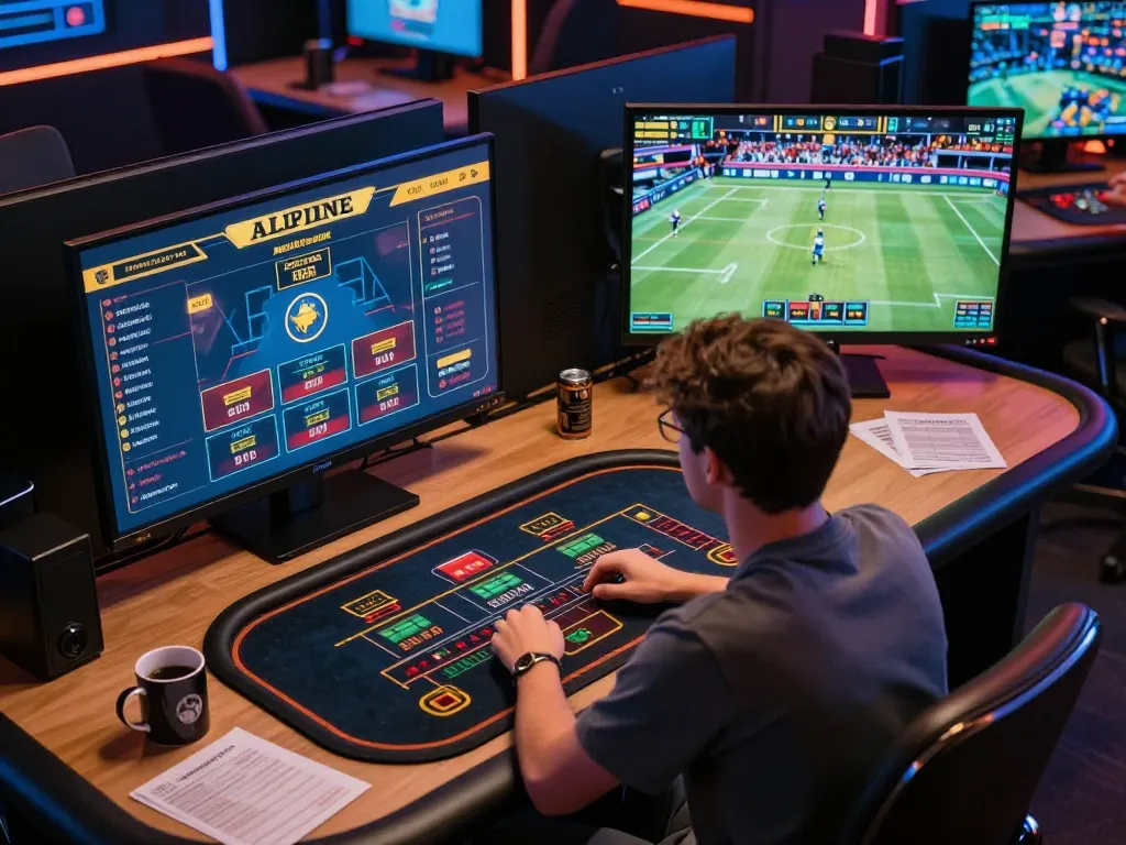 Player enjoying the immersive experience at vu88 online casino on multiple screens during a live dealer game.