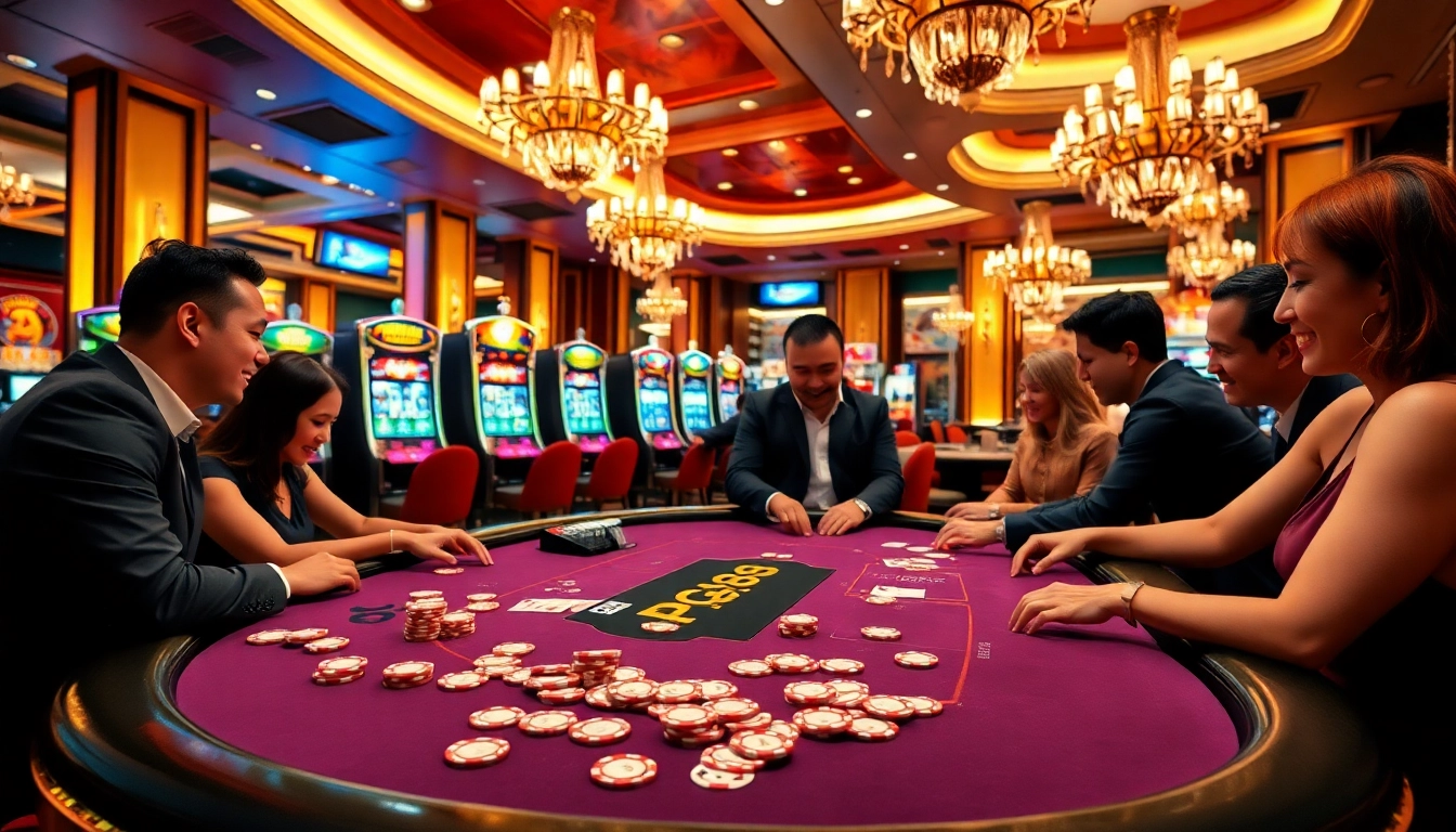 Experience thrilling gameplay at pg88 casino with vibrant poker tables and high-quality chips.