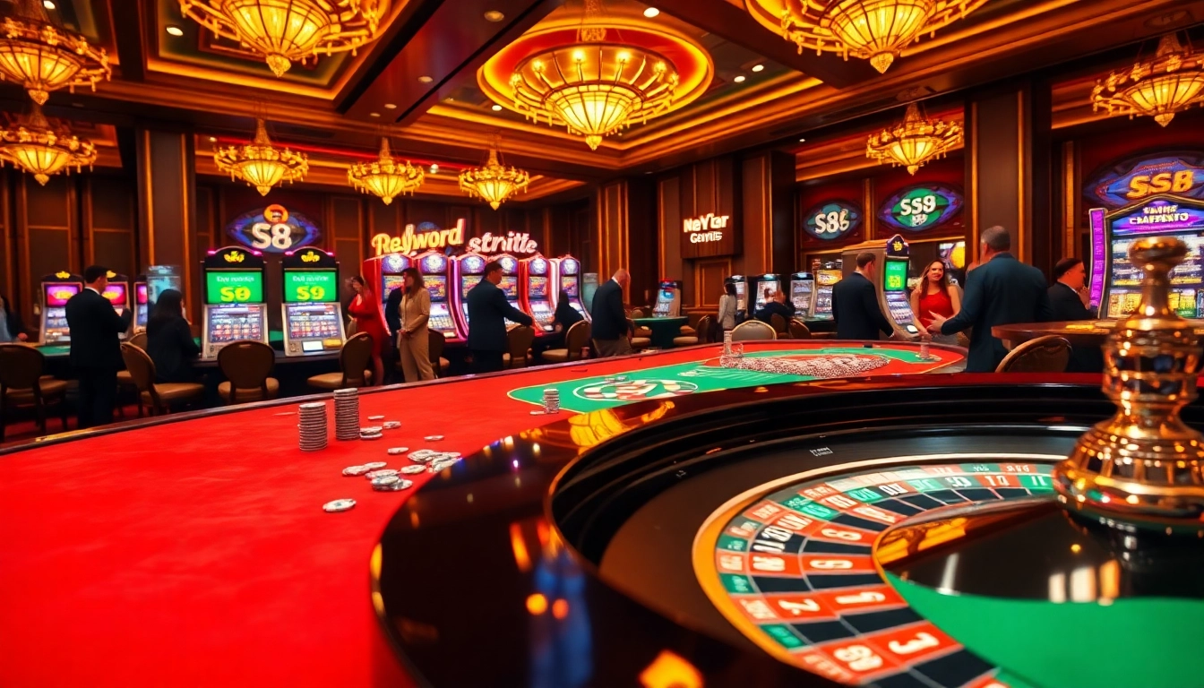 Experience S8's luxury casino environment with players enjoying high-stakes games, vibrant tables, and winning moments.