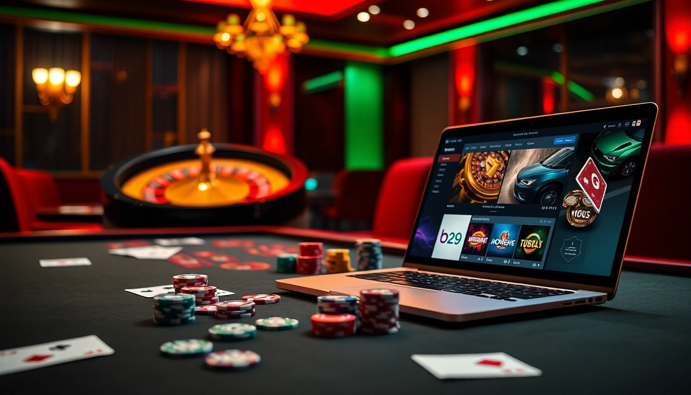 Experience the thrilling atmosphere of b29 online casino with vibrant gaming elements and professional setup.