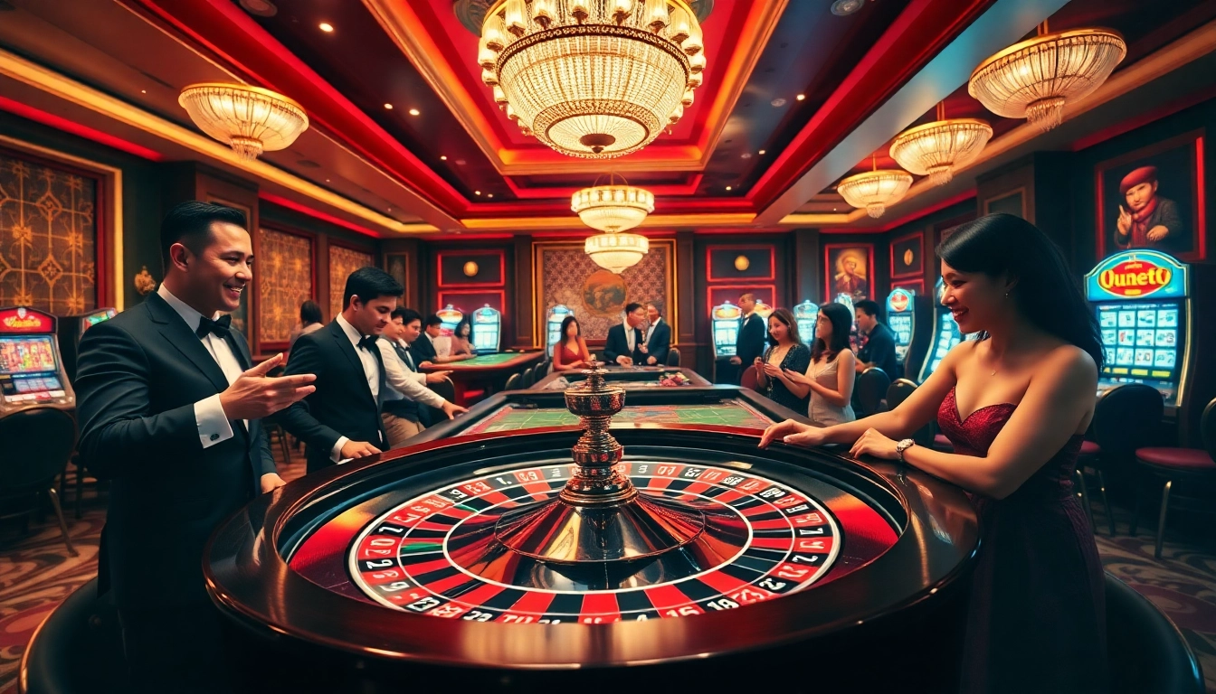 Experience thrilling gaming at Jun88 with engaging roulette and vibrant poker tables.