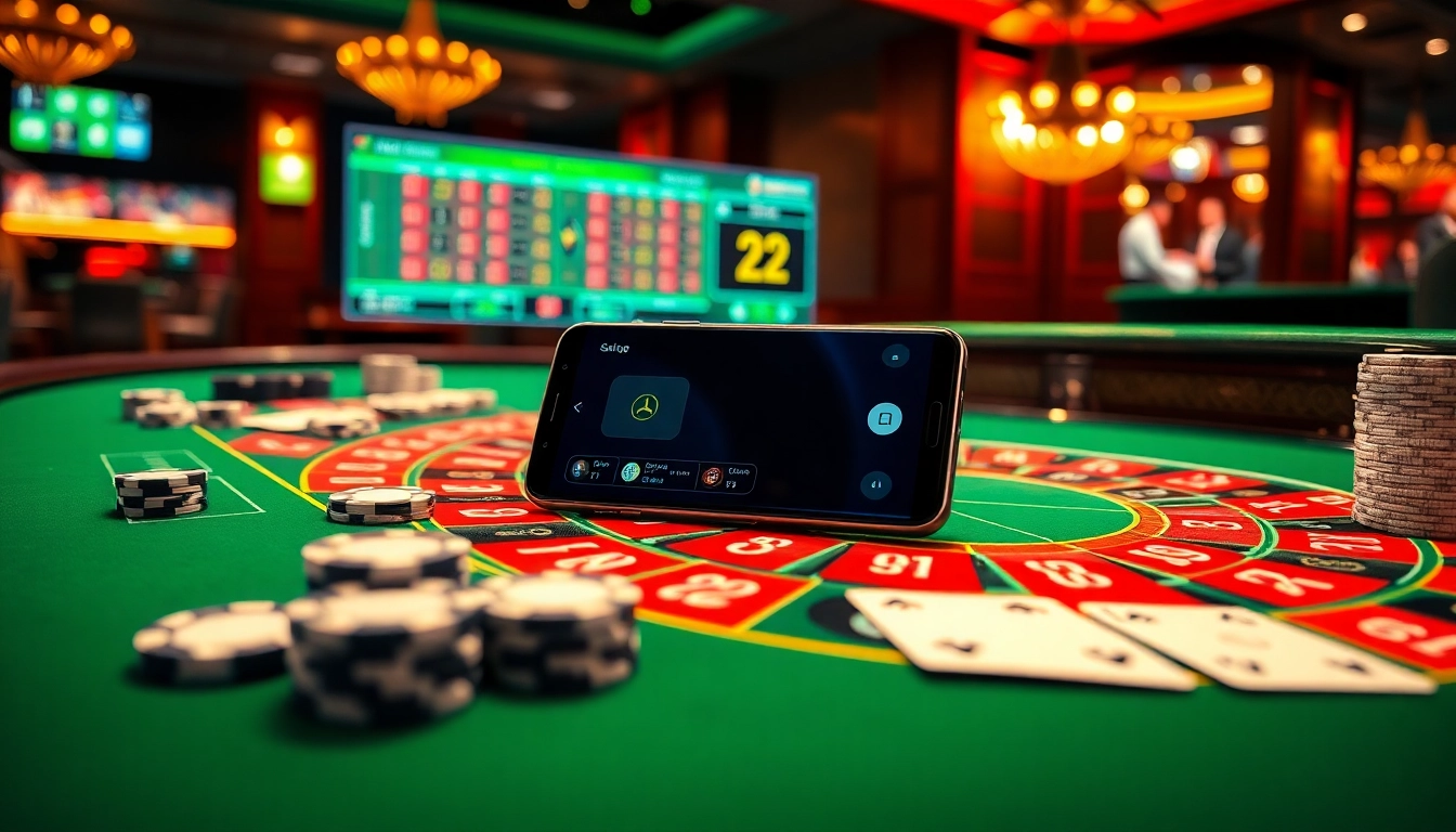 S8 casino game interface displayed on a luxury roulette table with vibrant colors and poker chips.