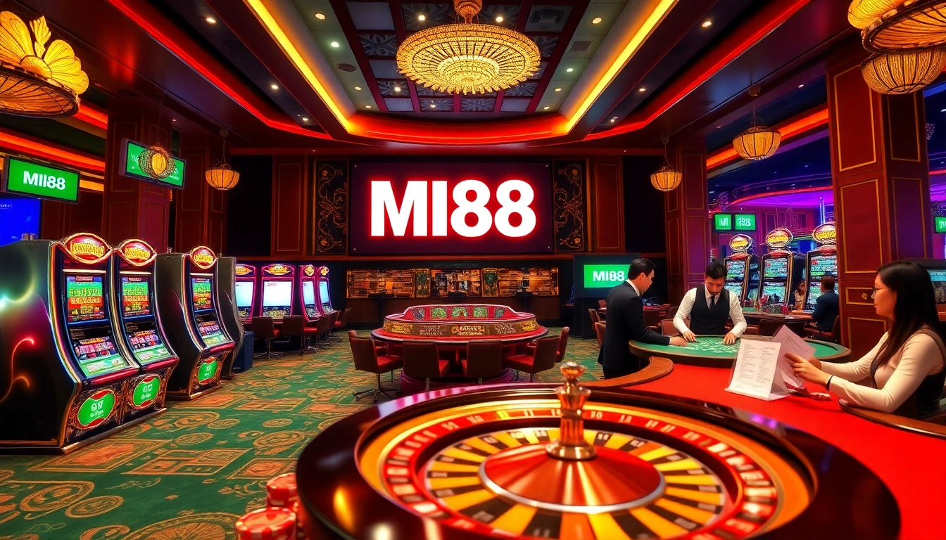 Experience MI88's vibrant gaming atmosphere with exciting slots and professional dealers.