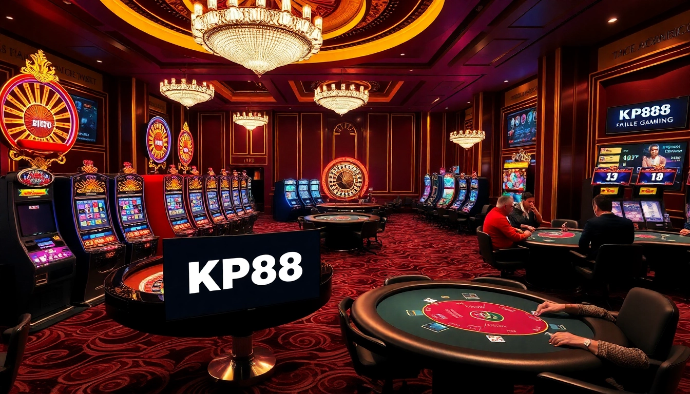 Experience the thrill of KP88 gaming with vibrant tables and exciting casino elements.
