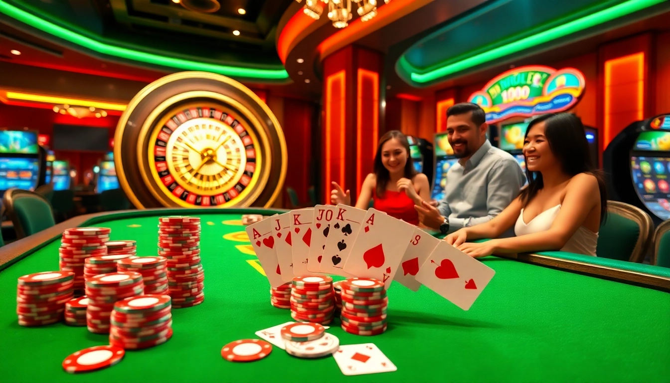 Experience winning excitement at https://tg88.to/ with vibrant casino games and players celebrating victories.