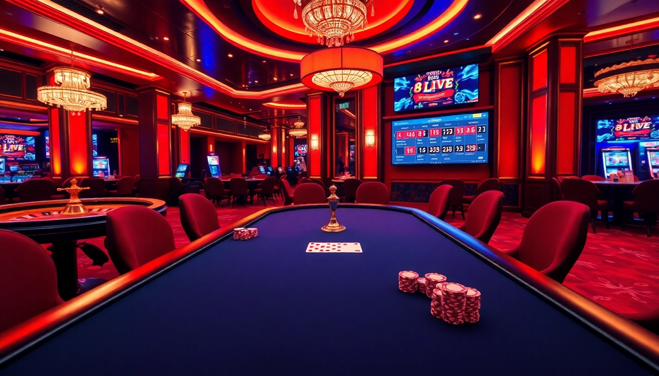 Experience the thrill of gambling at 8live with vibrant casino games and professional setups.
