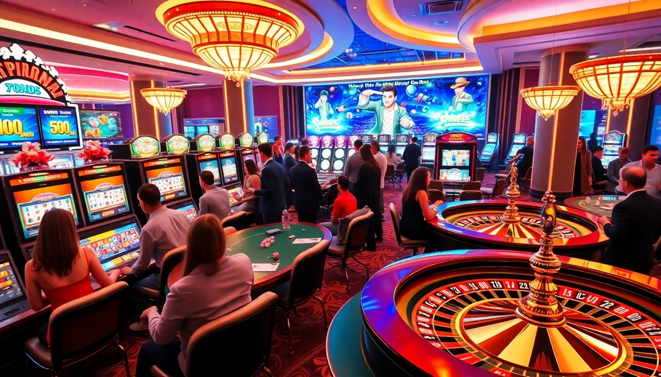 Exciting gaming action at 789club, showcasing vibrant casino elements and engaged players.