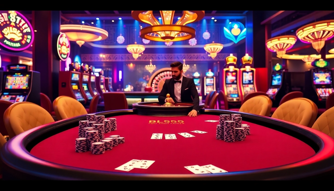 Experience the thrill of BL555 with a stunning casino poker scene full of excitement.