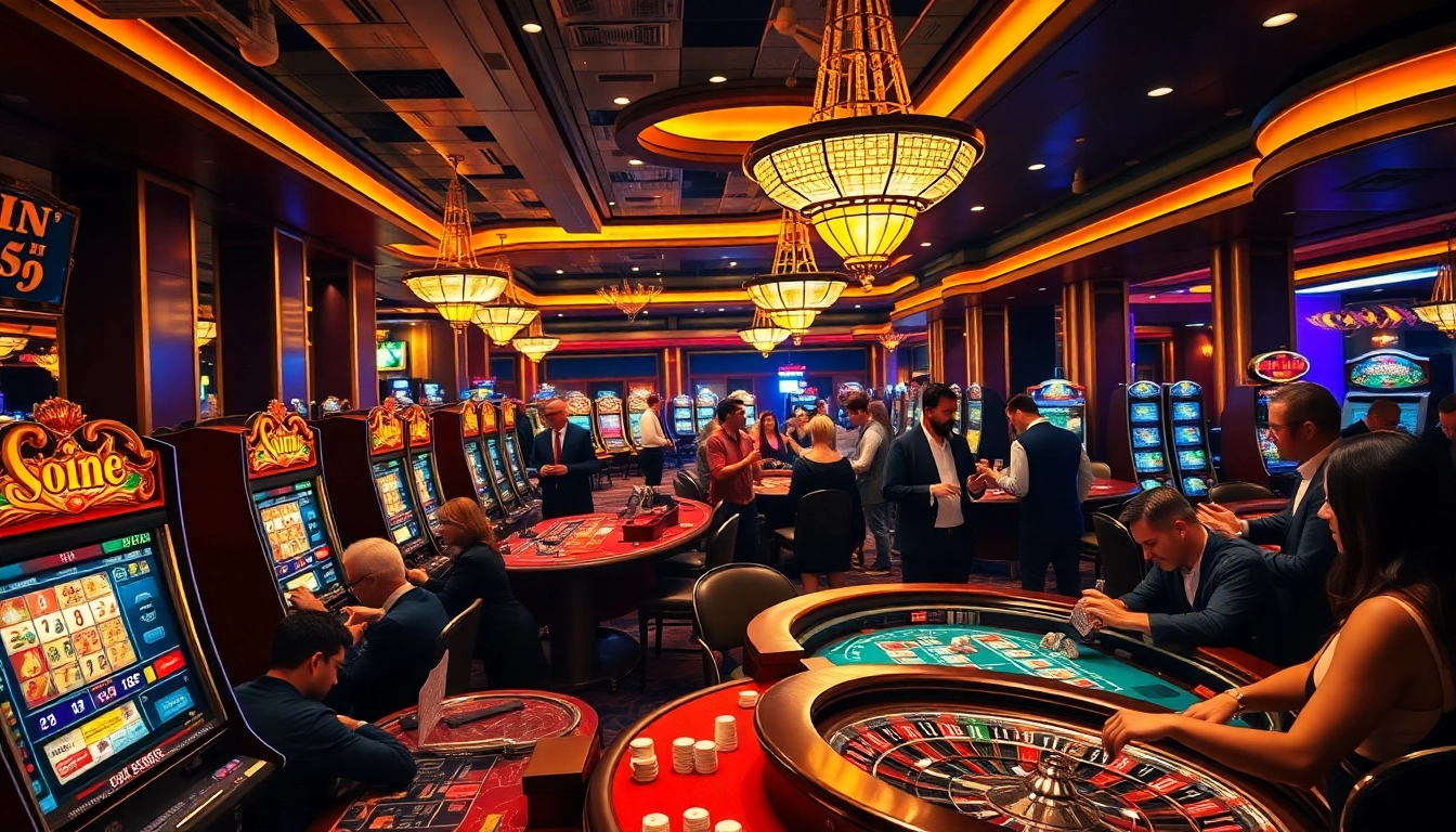 Experience the excitement of winning at https://mk8.sh/ with vibrant casino games and gamblers in action.