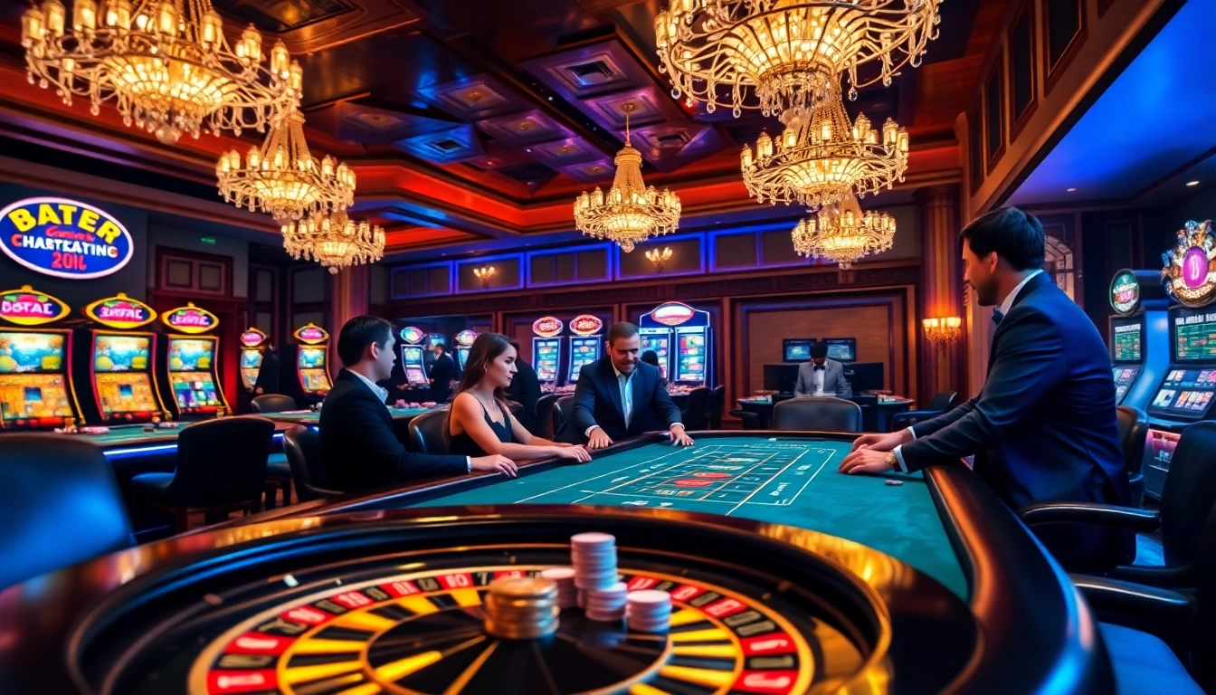 High-stakes poker game at KJC casino, showcasing luxury and excitement in gambling.