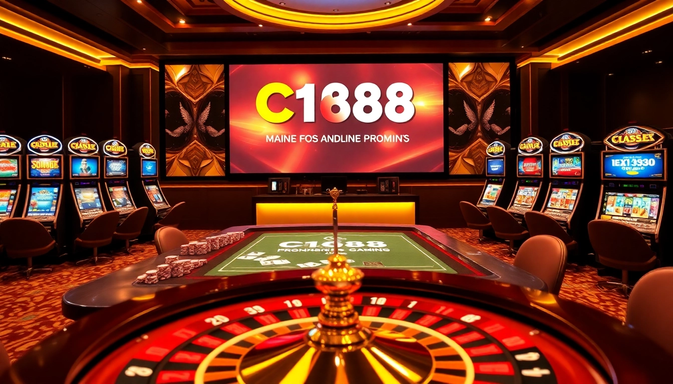 Experience the excitement of C168 with vibrant casino elements and luxurious atmosphere.
