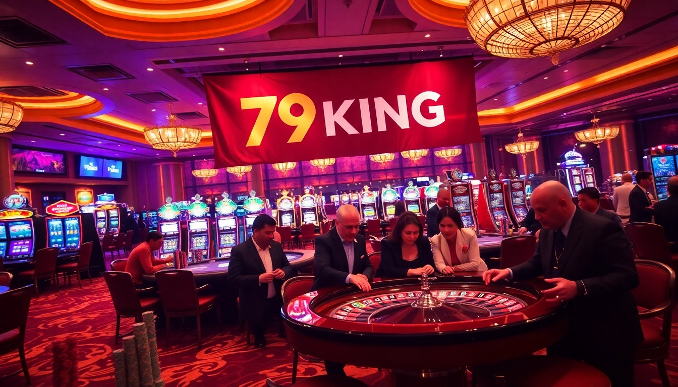 Excited players enjoying a thrilling roulette game at 79KING Casino with colorful chips.