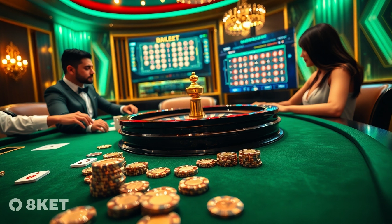 Experience the thrill of winning at 8KBET in a luxurious casino environment with engaging games.