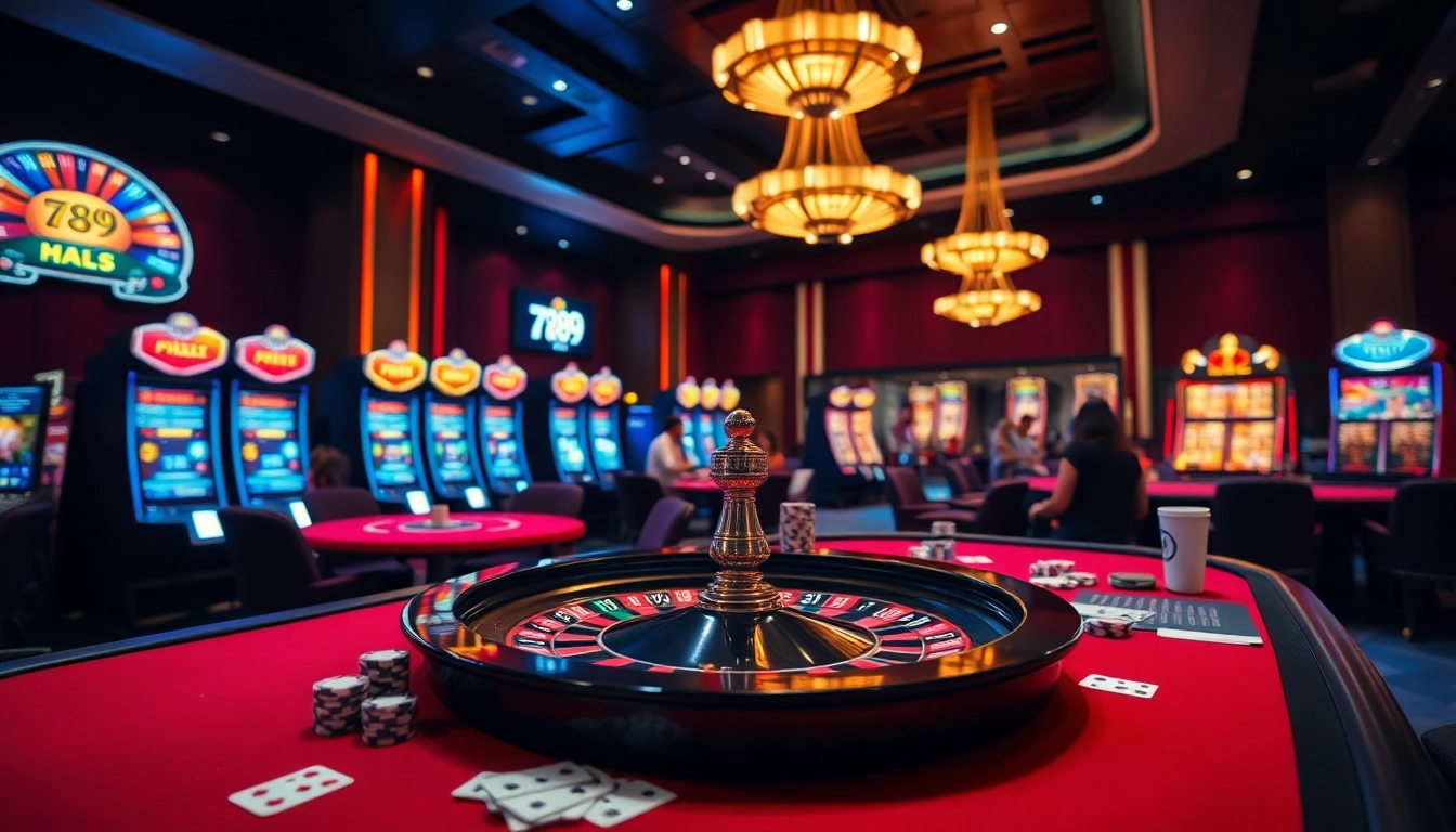 Players enjoying vibrant casino games at 789club, featuring roulette and slots for thrilling experiences.