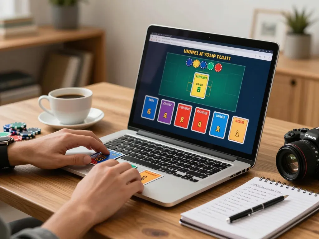 Engaging online blackjack gameplay at https://fabet.credit/, featuring strategic betting and cozy home atmosphere.
